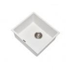 Carysil White Single Bowl Granite Stone Kitchen/Laundry Sink Top/Flush/Under Mount 457 x 406 x 200mm 